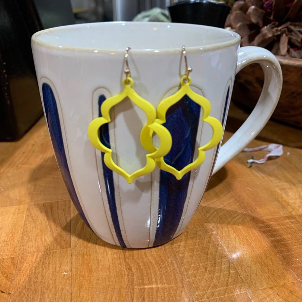 Yellow earrings